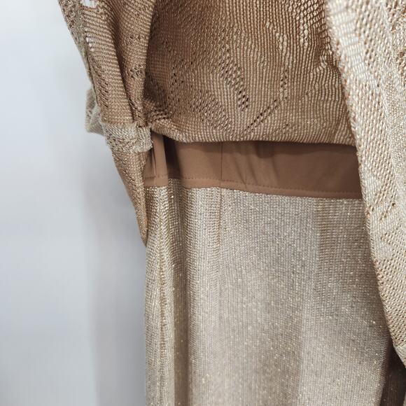 NWT En Francais by Huey Waltzer Formal Metallic Cocktail Maxi Women's Dress 4P - Picture 5 of 14